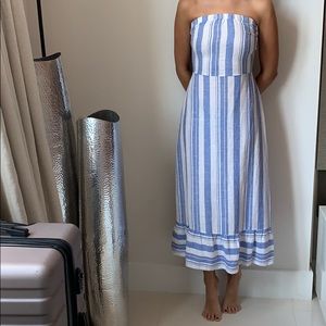 New York and Company striped maxi dress